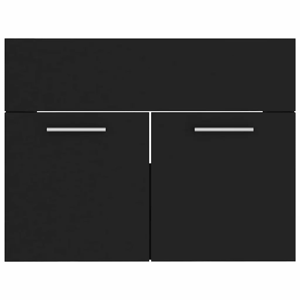 Set Mobili da Bagno | Armadio da bagno Nero in Truciolato