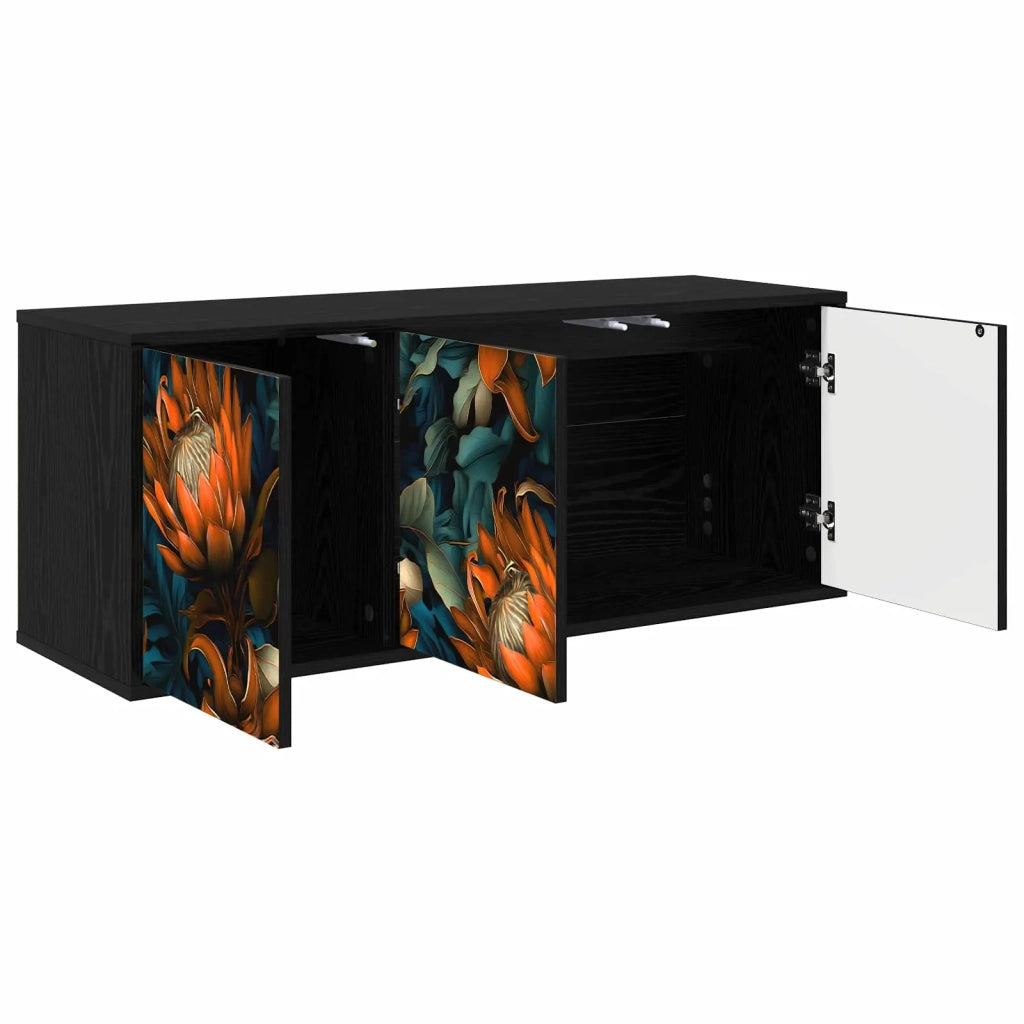 Mobile TV da Parete LOCHEM 102 x 33 x 40 cm Rovere Nero 8007152