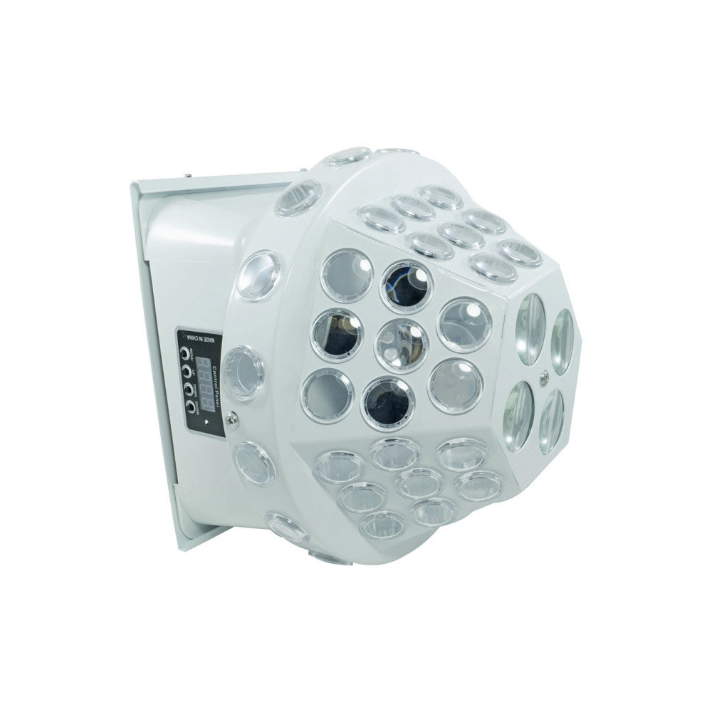 Trade Shop - Proiettore 8 Led Rgbw Disegni Effetti Disco Rotanti Dmx 30-40w Discoteca Disco -