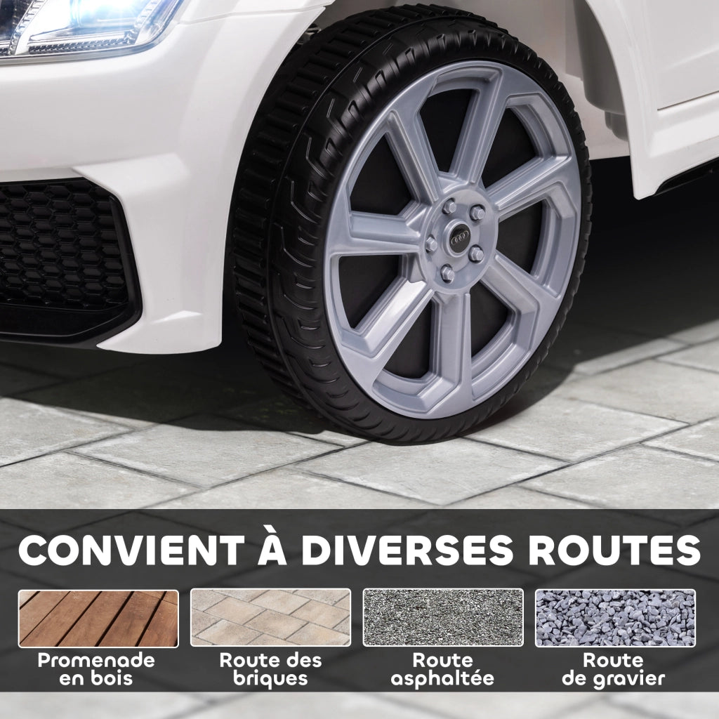 Auto elettrica per bambini Audi TT RS ¨C zephmum ¨C Bianco