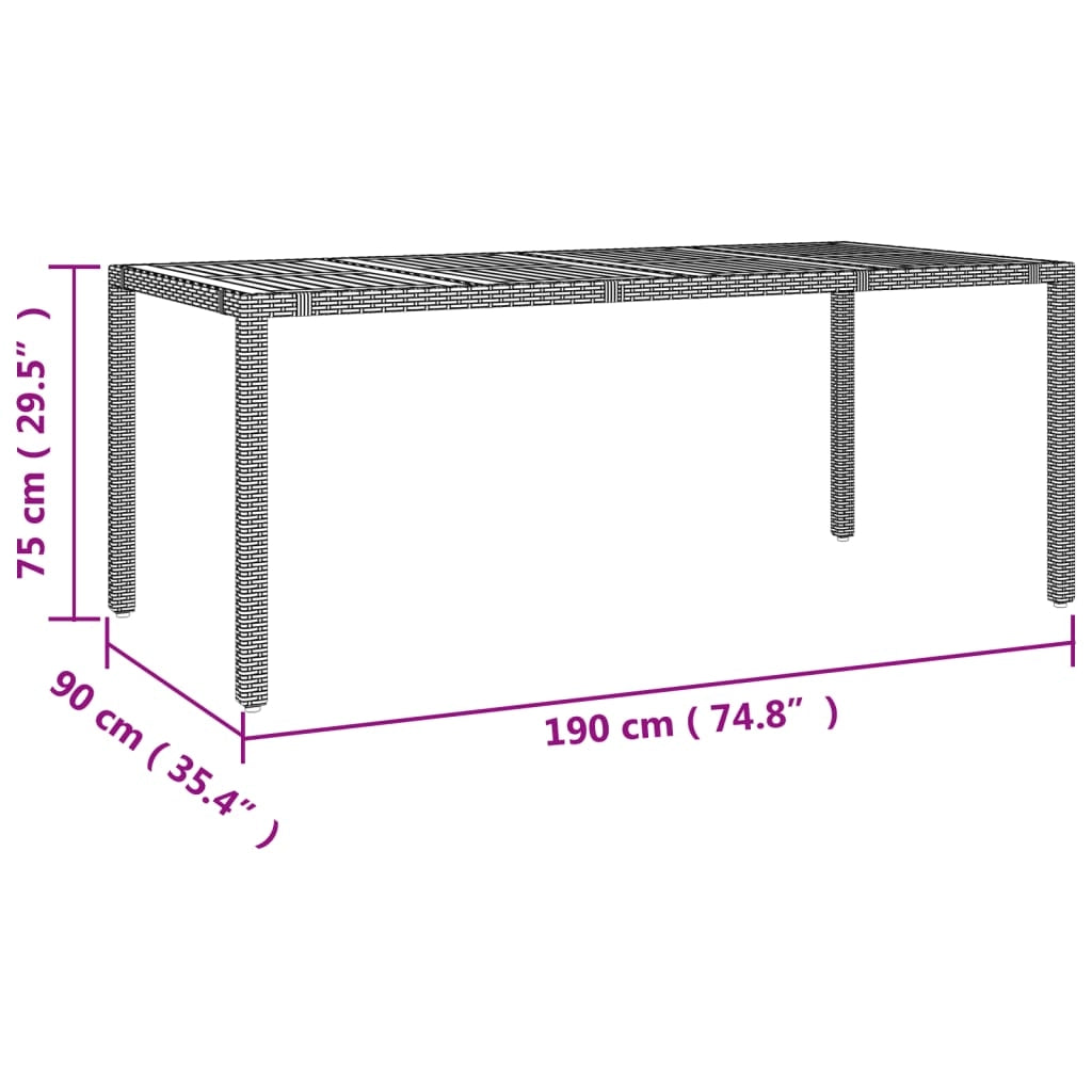 Set da pranzo da esterno 7 pezzi polyrattan nero e legno di acacia 02_0014372