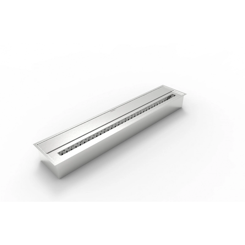 Bruciatore per camino a bioetanolo biocamino in acciaio inox 7 lt 91,5X18,7XH9,5 cm