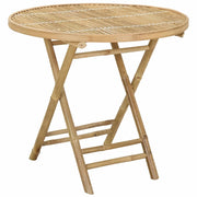 Tavolo da Giardino | Tavolino da esterno Naturale 80 x 70 cm Bamb¨´