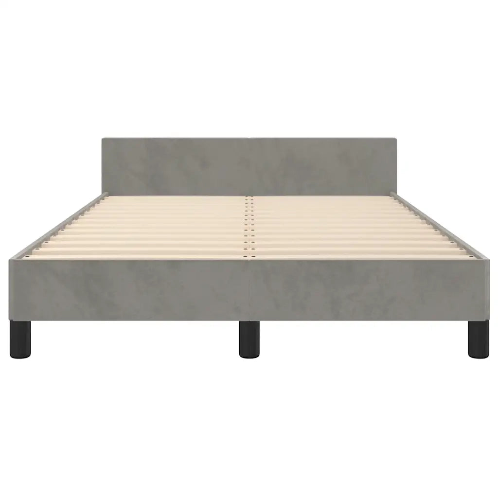 Giroletto senza Materasso Grigio Chiaro 120x190 cm Velluto