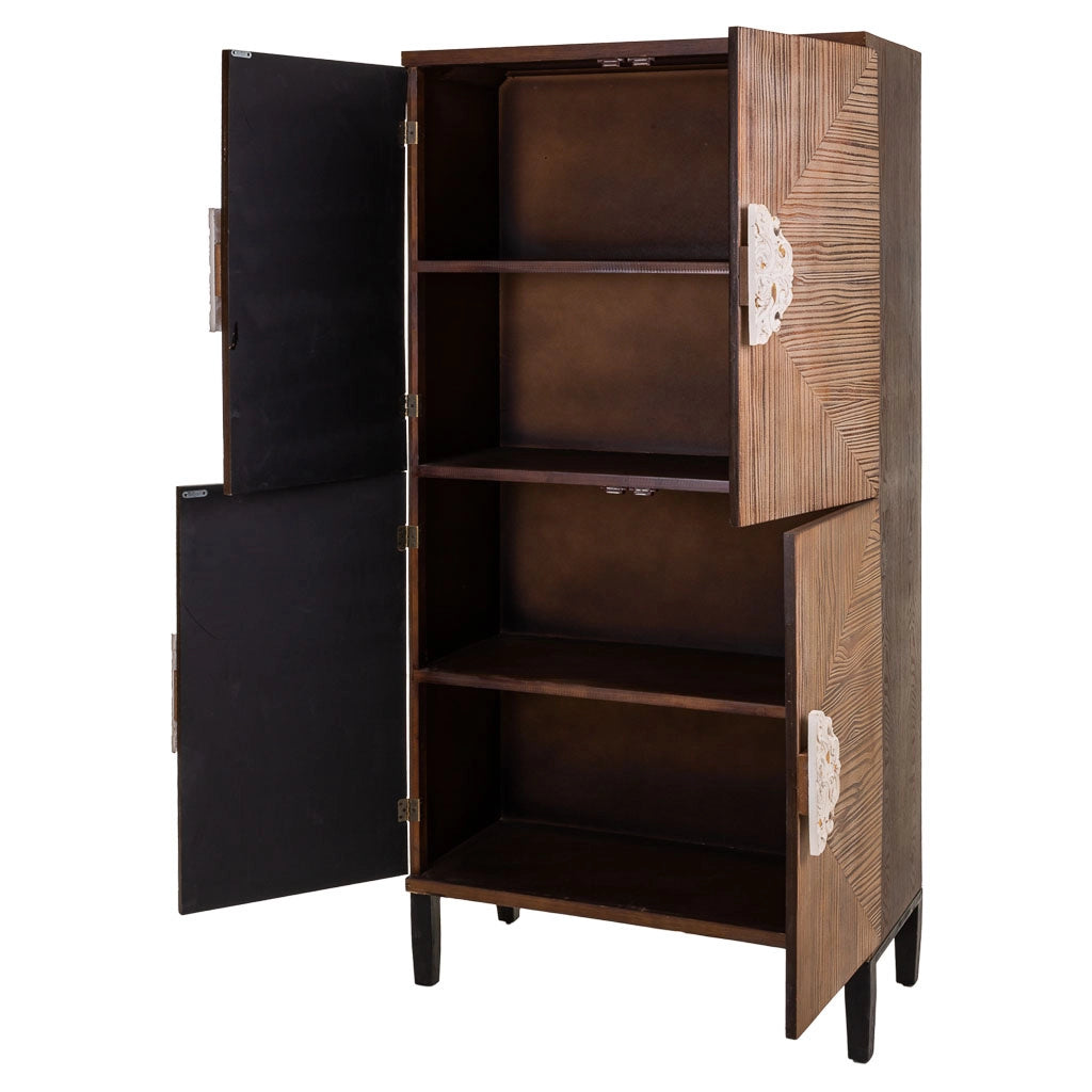 Armadio in legno marrone 86x41x180h