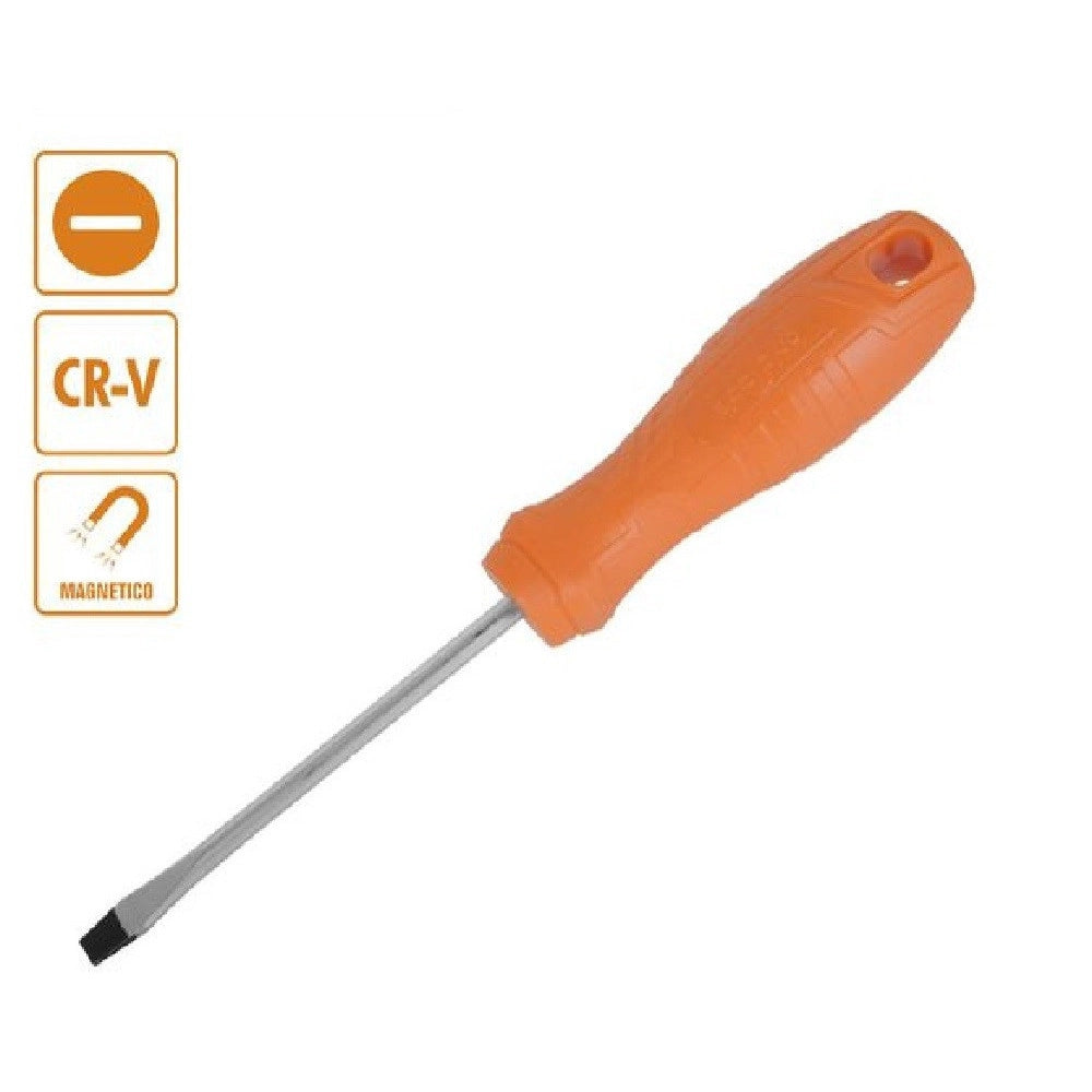 Trade Shop - Cacciavite Giravite 3x125 Mm Con Punta Magnetica A Taglio In Acciaio Cr-v 97485 -