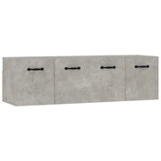 Armadietto a Muro | Mobili Parete 2 pz Grigio Cemento 80x35x36,5 cm in Multistrato