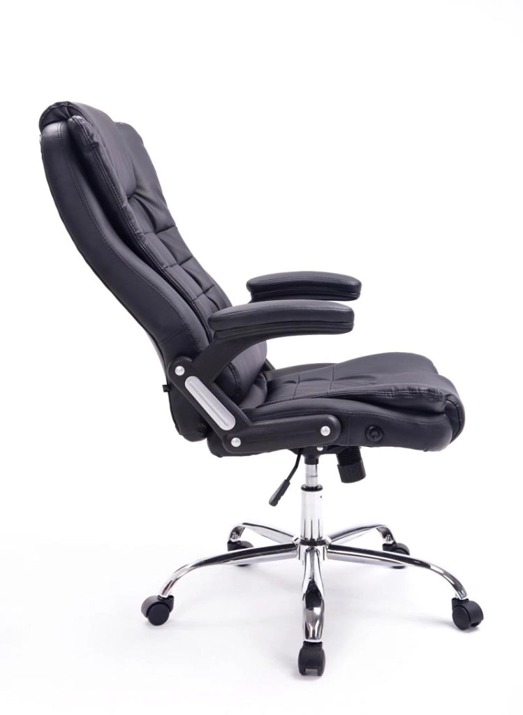 Sedia da ufficio Thor in similpelle nero