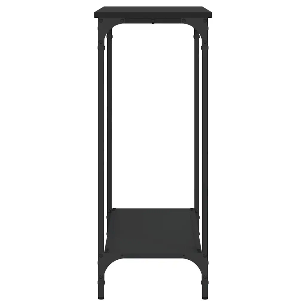 Tavolino Consolle | Tavolo d'Ingresso Nero 101x30,5x75 cm in Legno Multistrato
