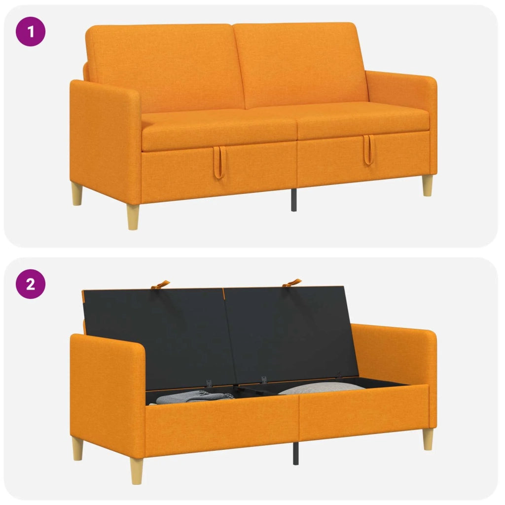 Divano con Storage Giallo Scuro 172 x 78 x 87 cm Poliestere 42036956