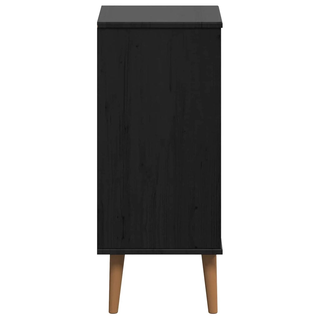 Cassettiera MOLDE Nero 40 x 35 x 82 cm Legno Massello di Pino 42020935