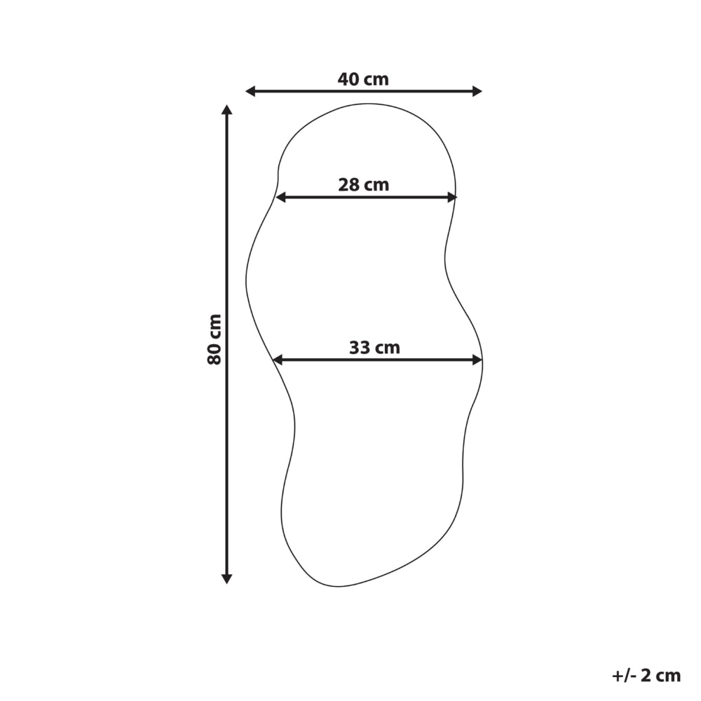 Specchio da parete in vetro argentato 33 x 80 cm senza cornice forma ovale camera da letto soggiorno