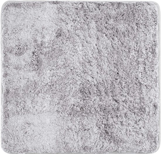 Tappeto per wc per gabinetti a parete con fondo antiscivolo (50 x 50 cm, grigio)