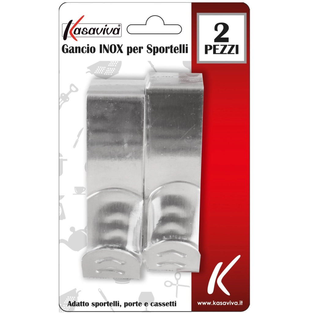 MAURY'S SET 2 GANCI SPORTELLO ACCIAIO INOSSIDABILE