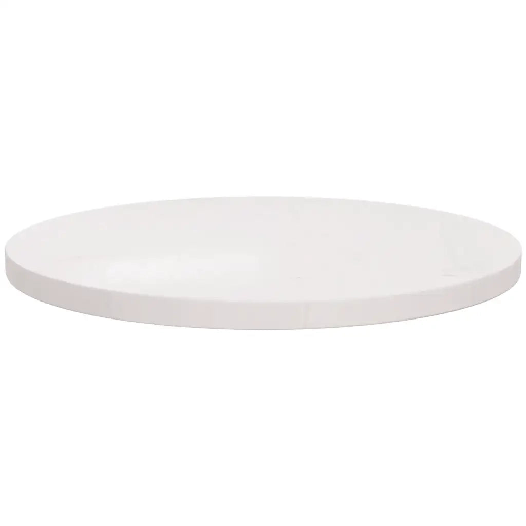 Piano Tavolo Bianco Ã˜50x2,5 cm in Legno Massello di Pinocod mxl 73384