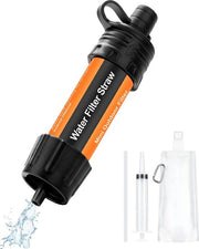 Filtro d'acqua per campeggio - Purificatore portatile di acqua personale per campeggio e viaggi - Set completo - BPA libero - Survival
