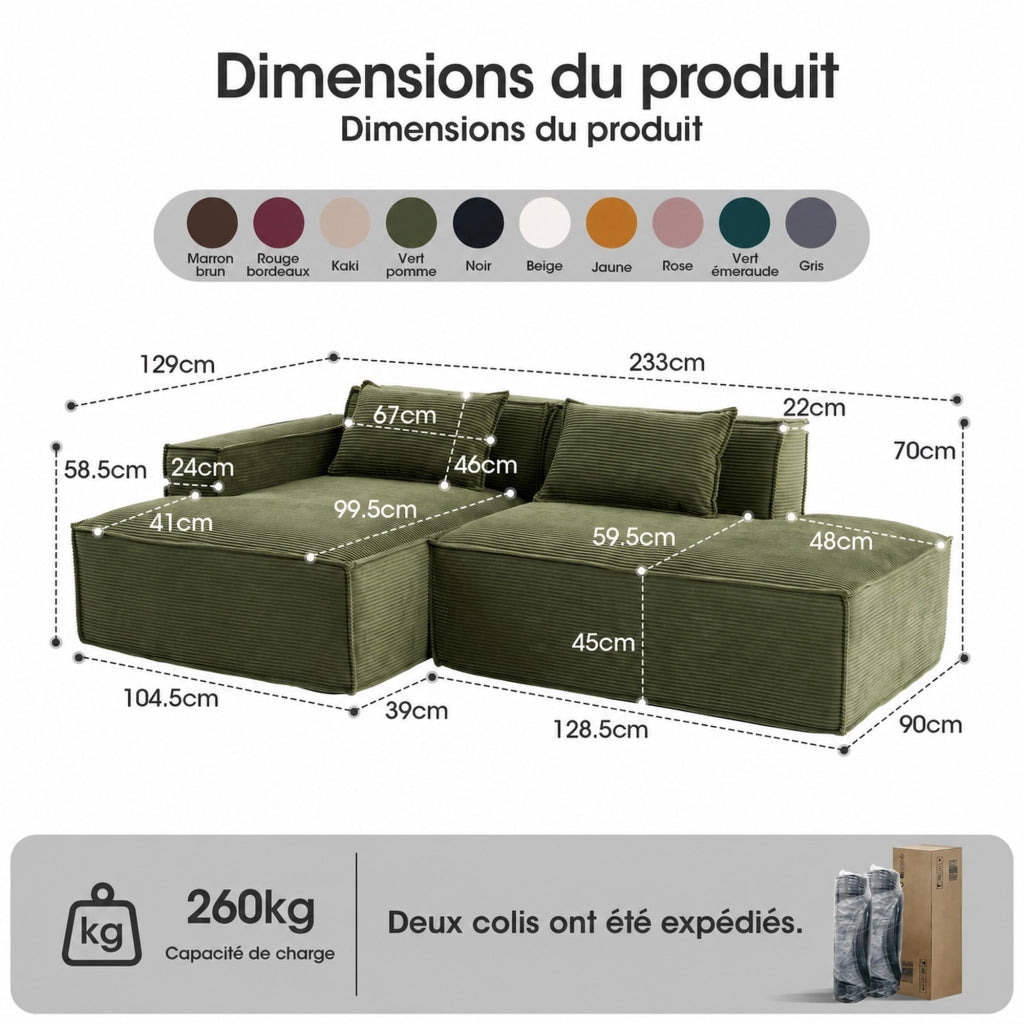 Divano compatto con cuscini e seduta elastica per piccoli spazi, design semplice in poliestere verde