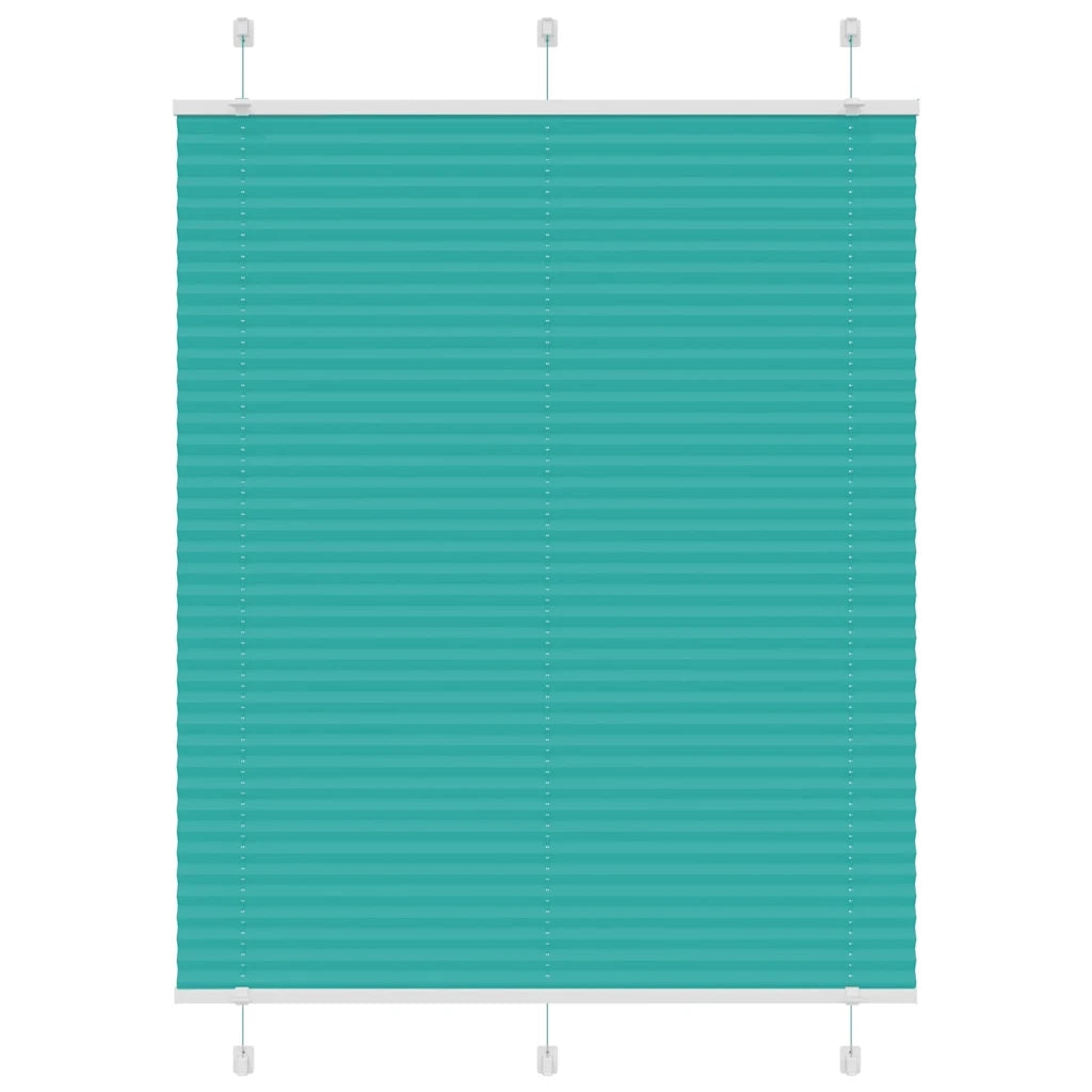 Tenda Plissettata Verde petrolio 105x150 cm Larghezza Tessuto