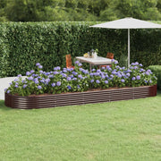 Vaso Giardino Acciaio Verniciato a Polvere 450x140x36cm Marrone cod mxl 66758