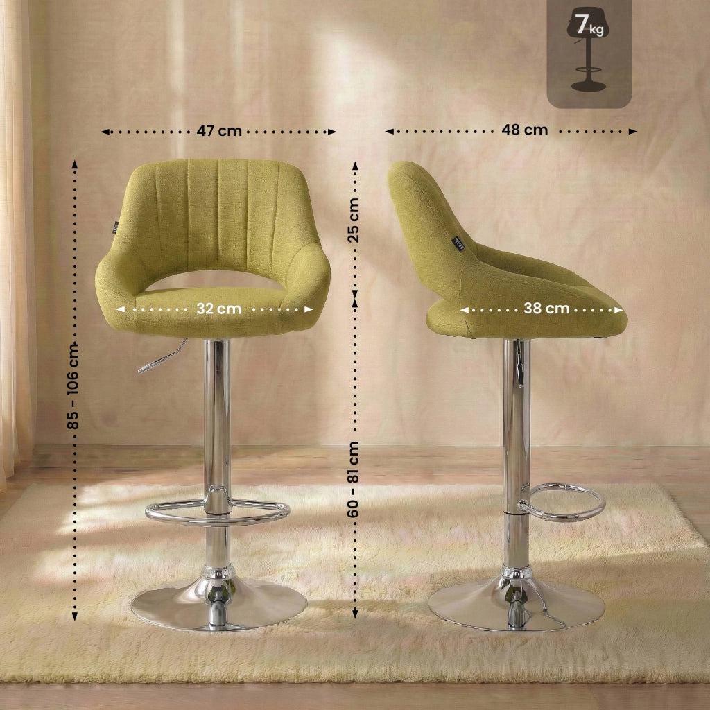 Set di 2 sgabelli da bar tessuto Milet C 9
