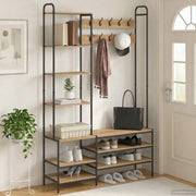 Appendiabiti con panca per scarpe Rovere Artigianale 8012043