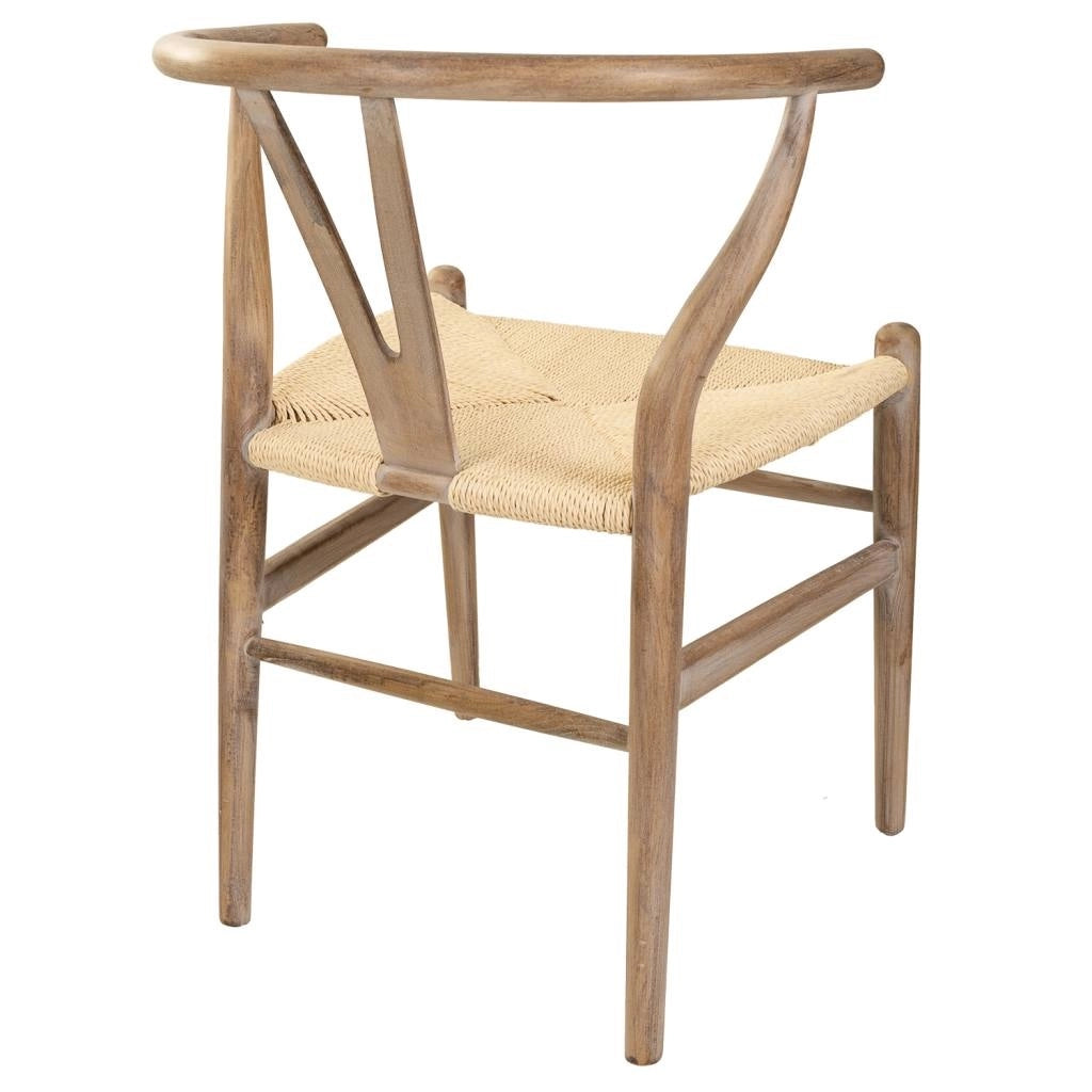 Poltrona in legno marrone 50x41x44/77h