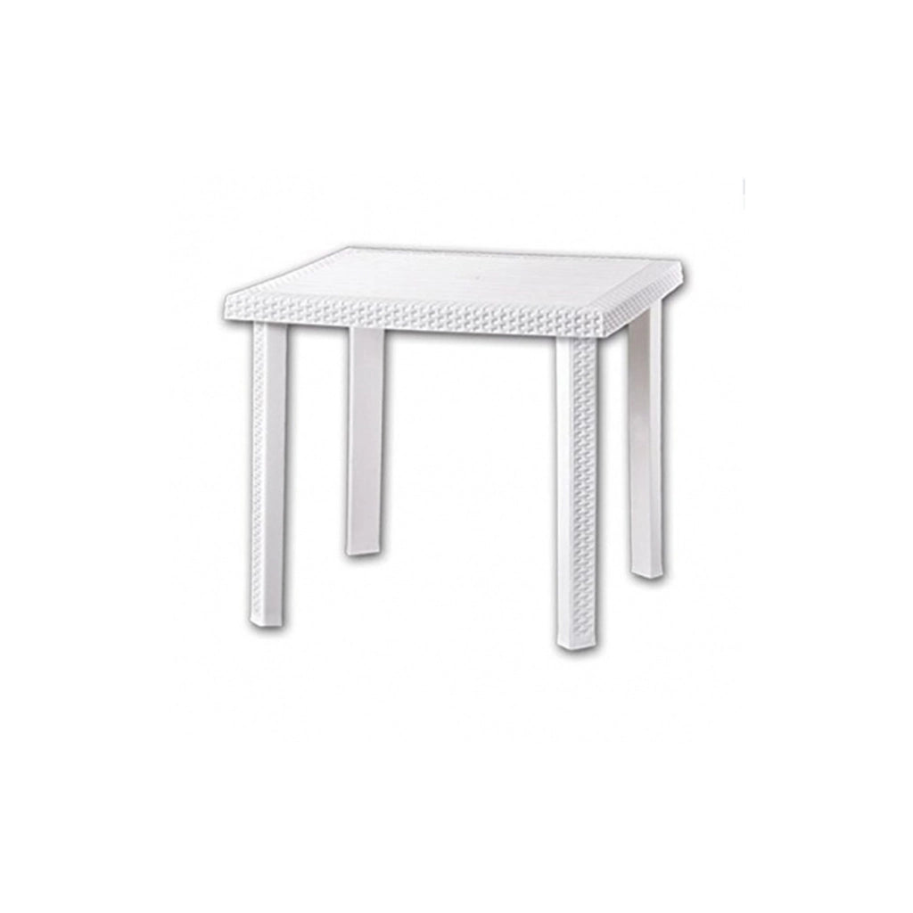 TAVOLO IN PLASTICA QUADRATO BIANCO 80X80