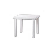 TAVOLO IN PLASTICA QUADRATO BIANCO 80X80