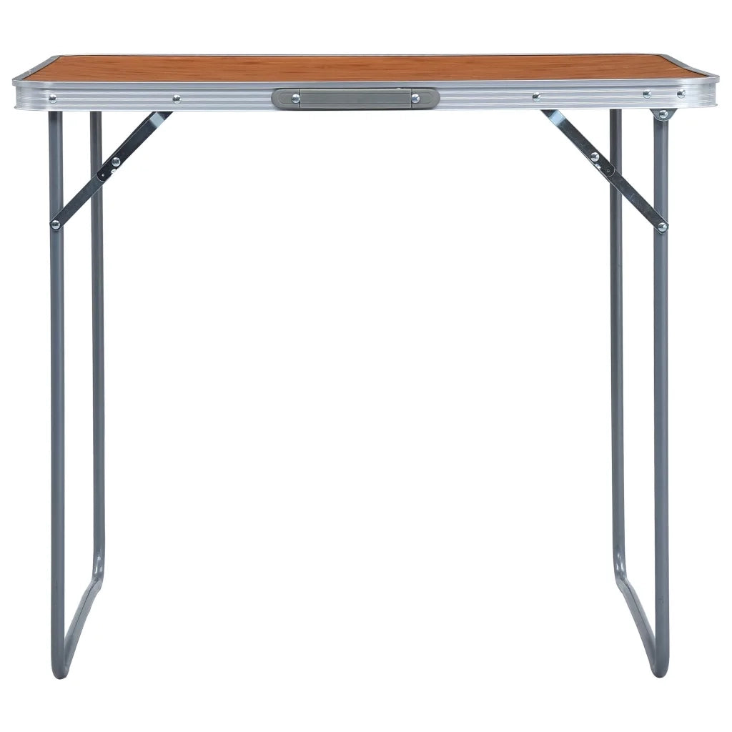 Tavolo da Campeggio Pieghevole con Telaio in Metallo 80x60 cm CFW5803354