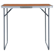 Tavolo da Campeggio Pieghevole con Telaio in Metallo 80x60 cm CFW5803354