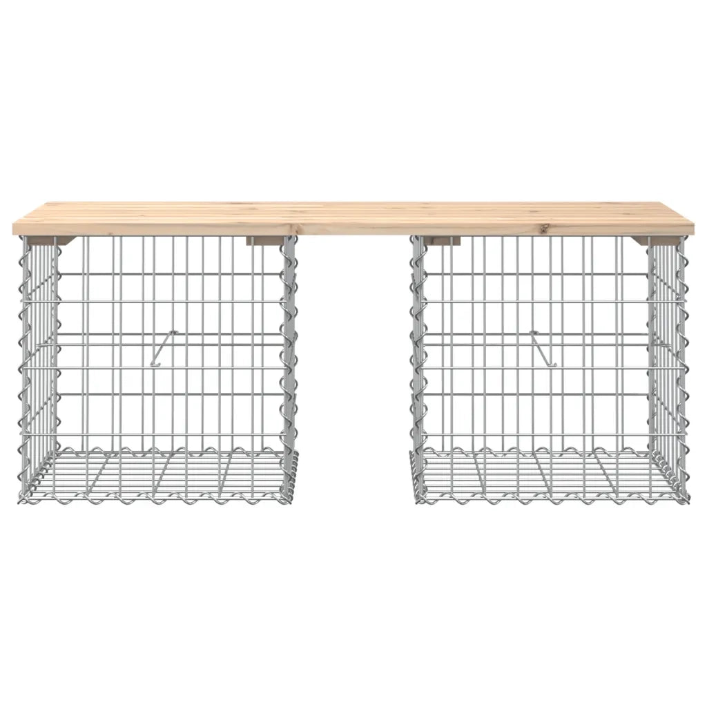 Panca Giardino Design Gabbione 103x44x42 cm Legno Massello Pino 834338