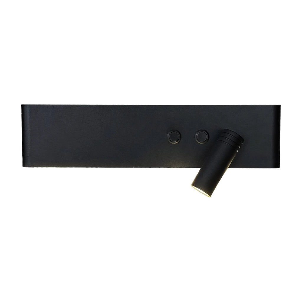 Applique lettura moderna nera destra LED 10+3W 4000K