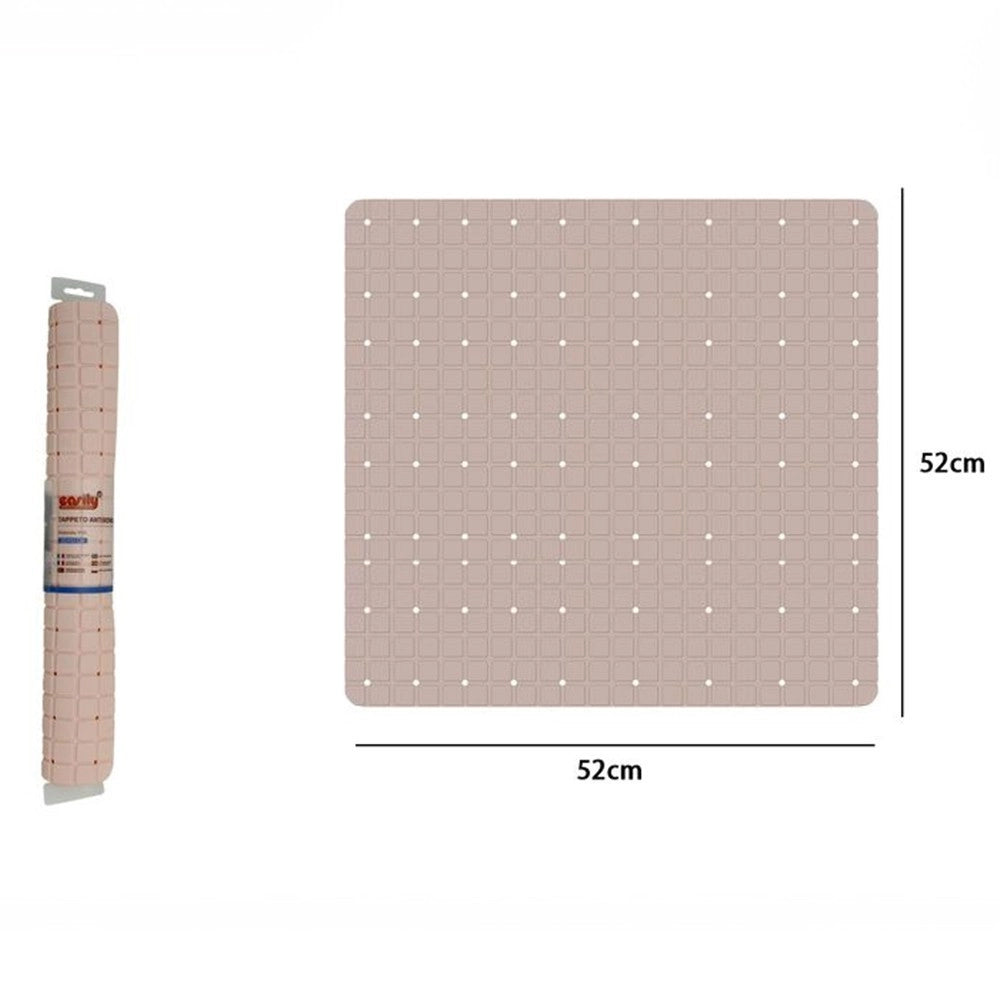 Trade Shop - Tappeto Tappetino In Pvc Antiscivolo Per Vasca Da Bagno Doccia 52 X 52 Cm 79763 -
