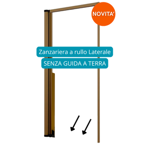 Zanzariera a Rullo Riducibile Laterale SENZA GUIDA A TERRA 160 x 250 Bronzo