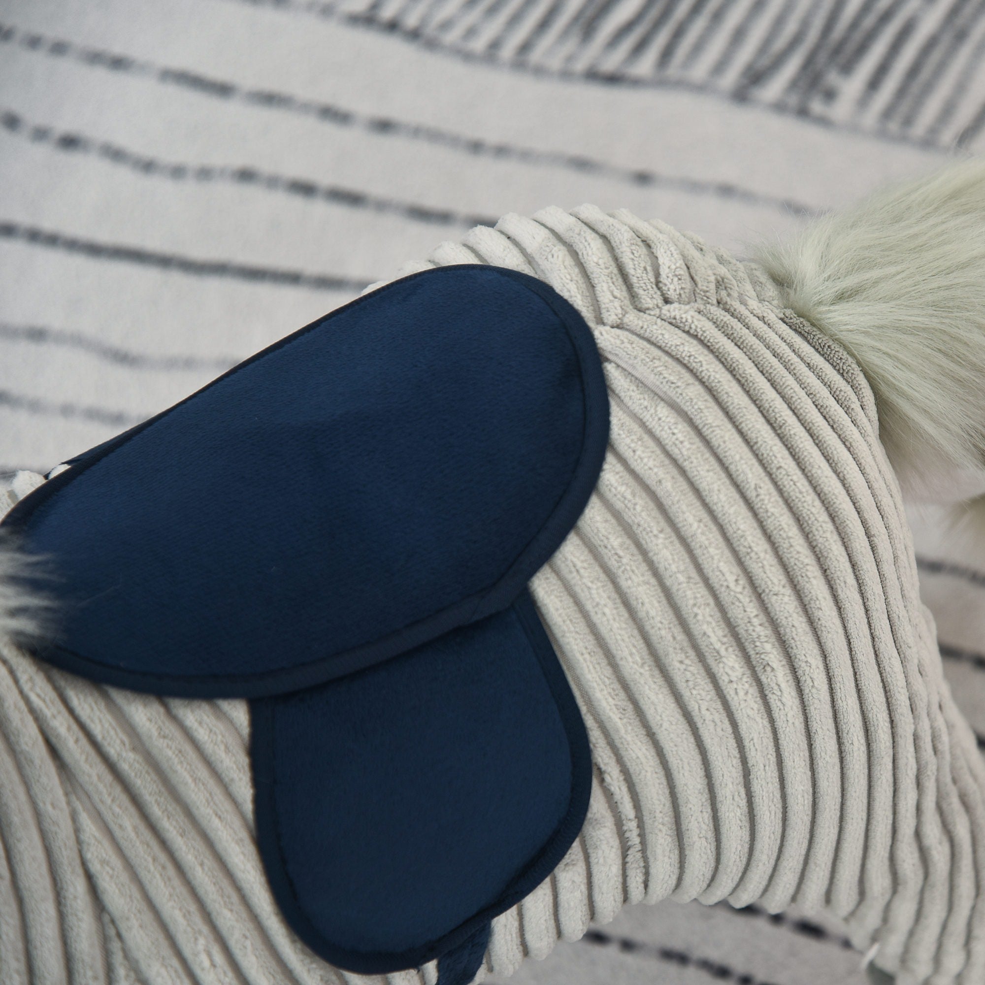 Easycomfort Cavallo a Dondolo per Bambini 3-6 Anni con Suoni in Peluche, 73x35x64cm, Grigio