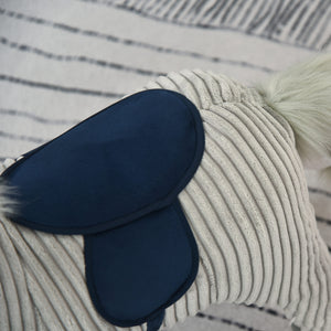 Easycomfort Cavallo a Dondolo per Bambini 3-6 Anni con Suoni in Peluche, 73x35x64cm, Grigio