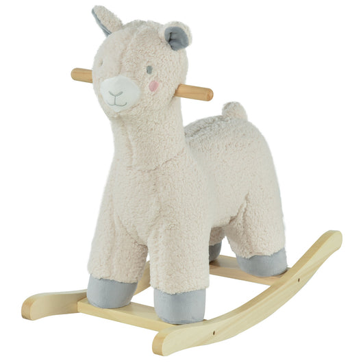 Easycomfort Dondolo a Forma di Alpaca per Bambini 36-72 Mesi - Crema