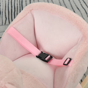 Easycomfort Dondolo Giocattolo a Forma di Coniglio Rosa per Bambini 18-36 Mesi (max 40kg) Suoni Realistici e Batterie Incluse