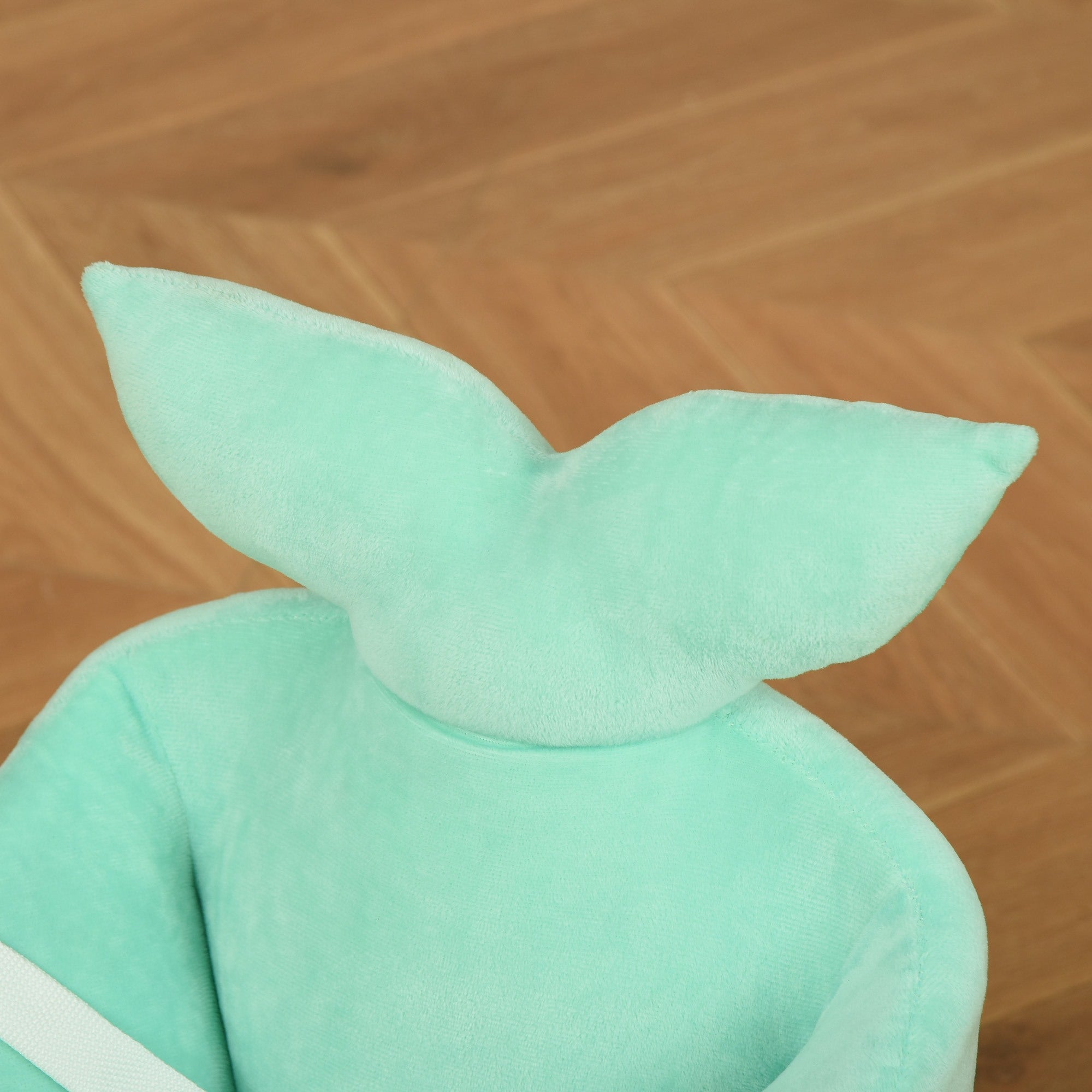 Easycomfort Dondolo a forma di Balena Cintura di sicurezza e Base in Legno - Turchese