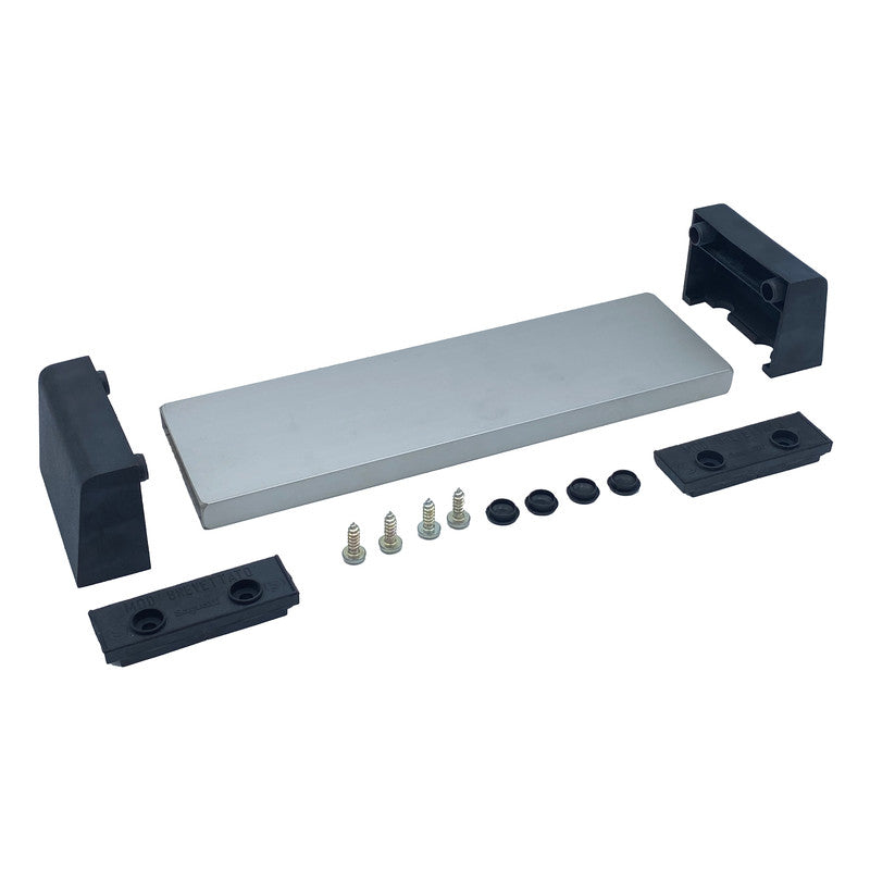 Maniglia tirante per porta  SAGUATTI 330/300E in alluminio argento satinato