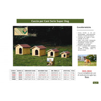 Cuccia per cani in legno, doghe  spessore 16mm Serie Super Dog - Mod. 500/02 - 120006