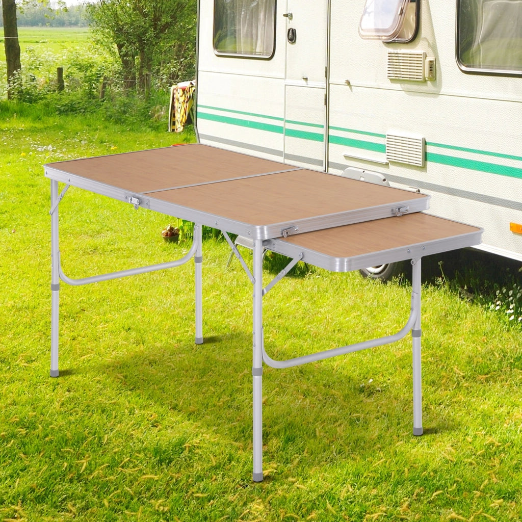 Tavolo da pranzo pieghevole per giardino ¨C zephmum ¨C alluminio 153x60x39/71 cm
