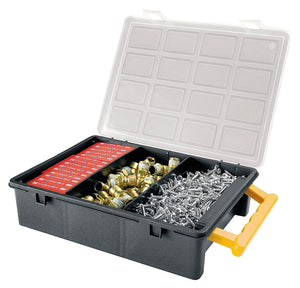 Cassetta PortaMinuteria in Plastica Contenitore Piccoli Oggetti con 2 Divisori