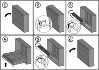 Lenart Lit Concept Pro Letto pieghevole cm215x46-177x159 Bianco lucido