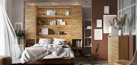 Lenart bed concept LETTO PIEGHEVOLE LED cm 151x46-228x217h ROVERE