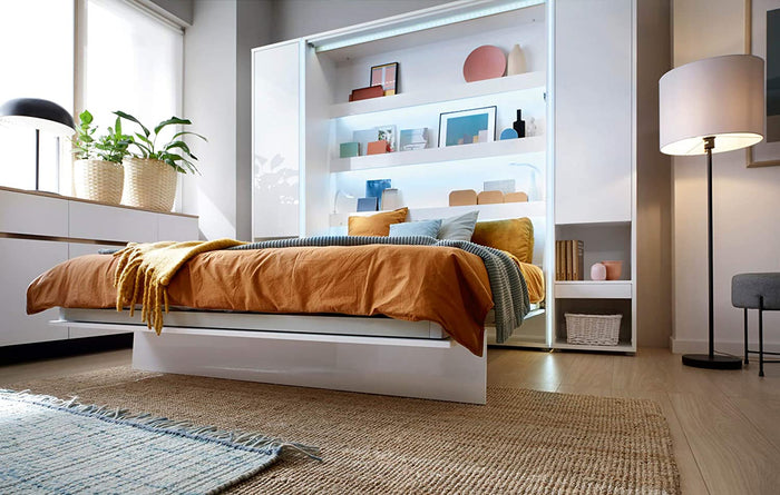 Lenart Lit Concept Pro LETTO PIEGHEVOLE cm 131x46-228x217h BIANCO LUCIDO