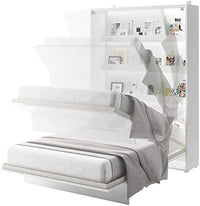 Lenart Lit Concept Pro LETTO PIEGHEVOLE cm 131x46-228x217h BIANCO LUCIDO