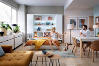 Lenart Lit Concept Pro LETTO PIEGHEVOLE cm 131x46-228x217h BIANCO LUCIDO