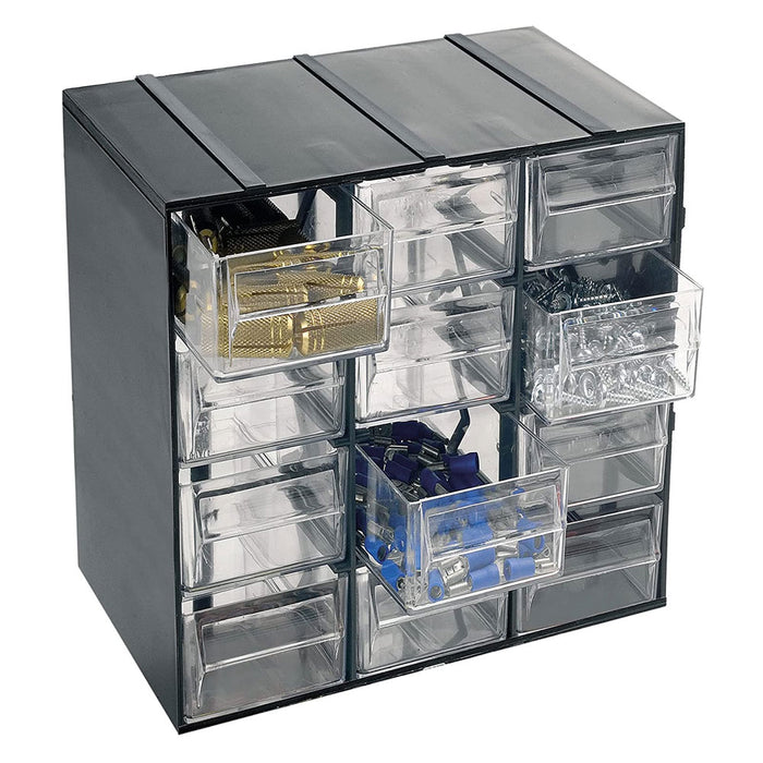Cassettiera Plastica Cassetti Trasparenti Porta Minuteria Viti Hobby ArtPlast Formato: 12 cassetti