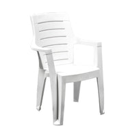 POLTRONA RESINA CLEOPATRA C/BRACCIOLI BIANCO